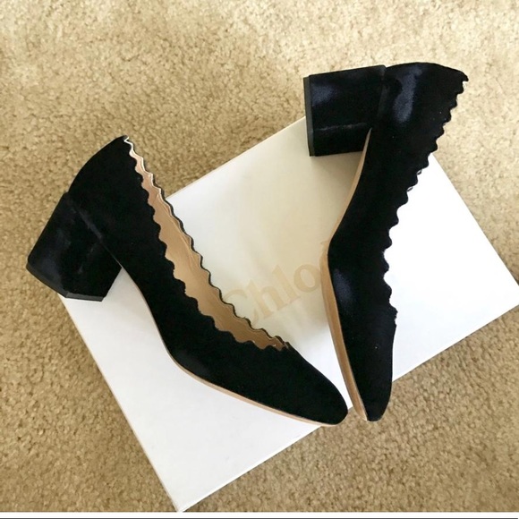 Chloe Shoes - Chloe Lauren Scalloped Heels